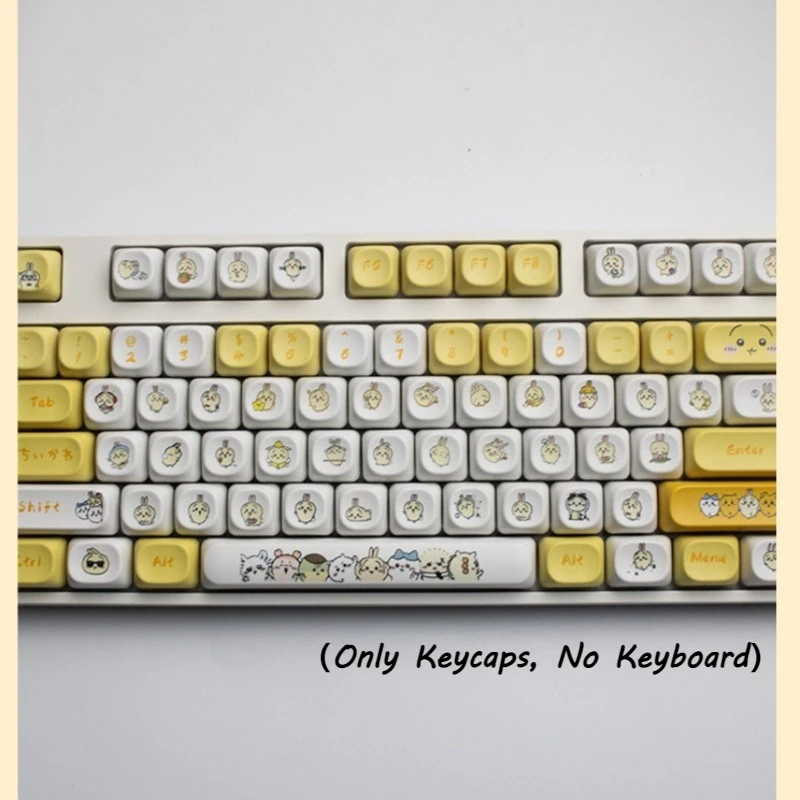 

Kawaii Usagi Theme Keycaps for Mechanical Keyboard Chiikawa Keycaps Set PC Accessories PBT Material MOA/CHERRY Height Keycap