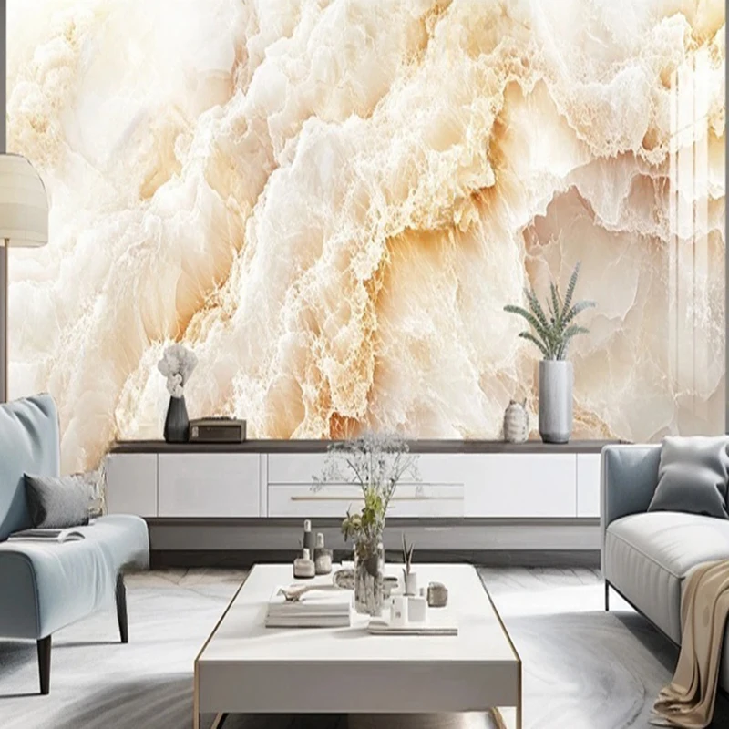 MU7849  Abstract Nordic Mural Hand-Painted Minimalist Design Wallpaper for Creative Living Room Bedroom Wall Background Décor