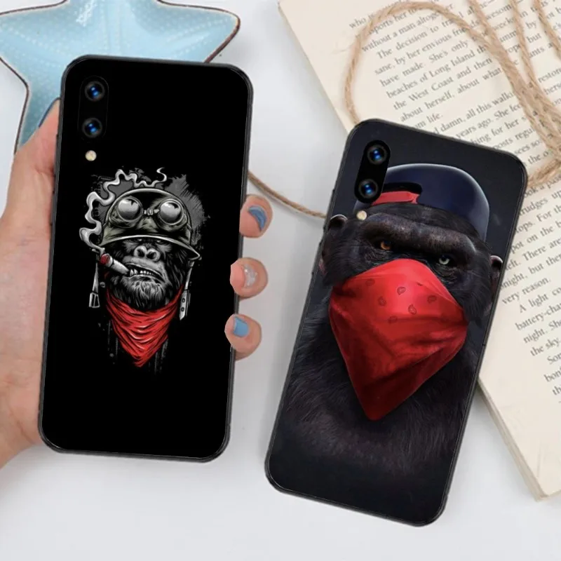 Monkey Orangutan Smart Phone Case for Huawei Mate 40 30 20 10 Pro Lite Nova 9 8 5T Y7p Y7 Black Soft Phone Cover Funda