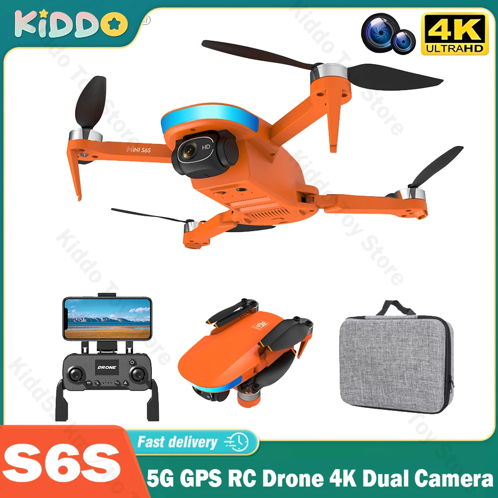 

MINI S6S 5G GPS Aerial RC Drone 4K Professional HD Dual Camera WIFI Brushless Foldable Dron FPV Quadcopter Flight Helicopter Toy