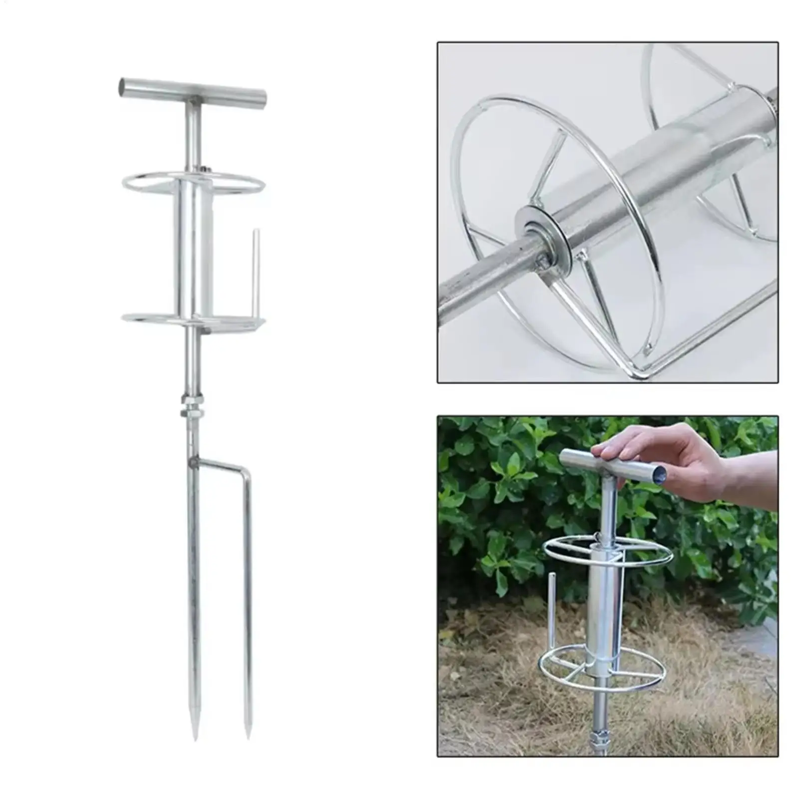 Garden Hose Guide Stable Metal Heavy-Duty Rustproof Flowerbed Hose Keeper Stake for Lawn Patio Flowerbed Courtyard Driveway Park