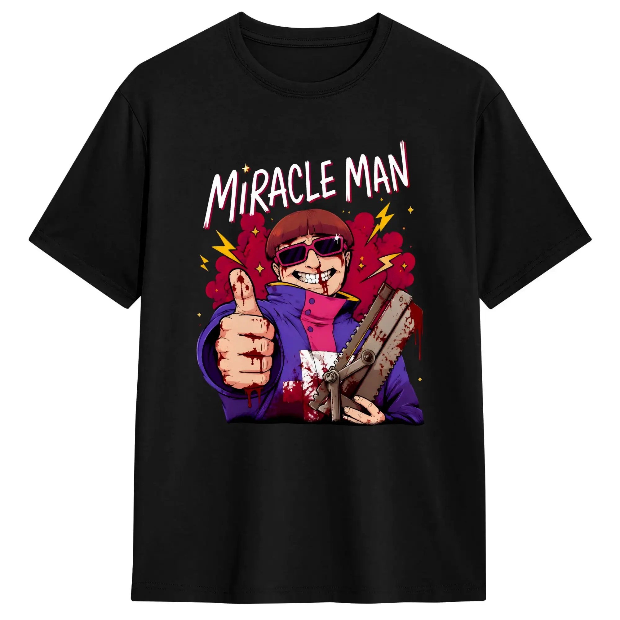 T-shirt Oversize Homme Y2K à Motif Amusant, 100% Coton, Manches Courtes, Style Hip Hop, Thème Beach Oliver Tree, Miracle Man