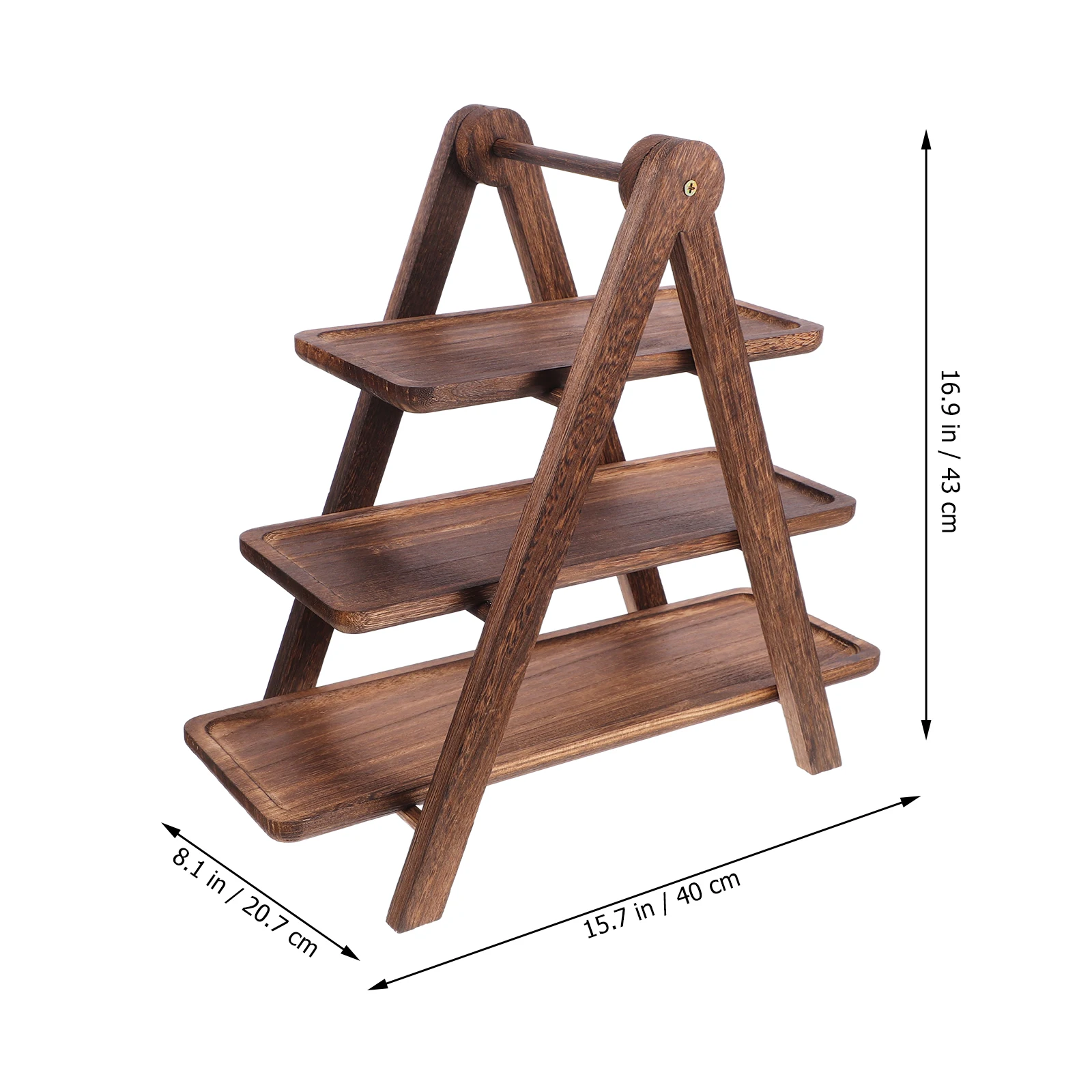

Wooden 3-Tier Food Tray Storage Rack Kitchen Side Dish Organizer Multi Layer Plate Rack Wood Trays Serving Tray