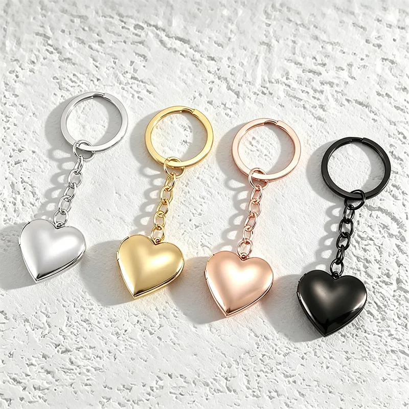 Love Hearts Keychain For Women Girls Sweet Heart Keyring Handbag Car Key DIY Jewelry Gifts