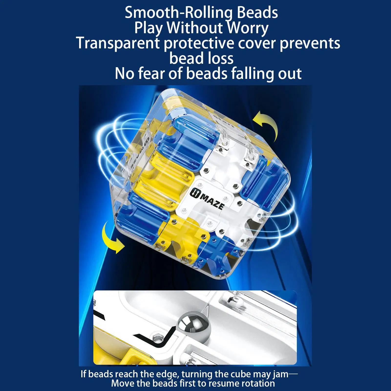 Laberinto 3D cubo mágico rompecabezas juguete laberinto bola rodante cubo mágico liberación estrés autismo ansiedad adultos niños alivio juguetes antiestrés