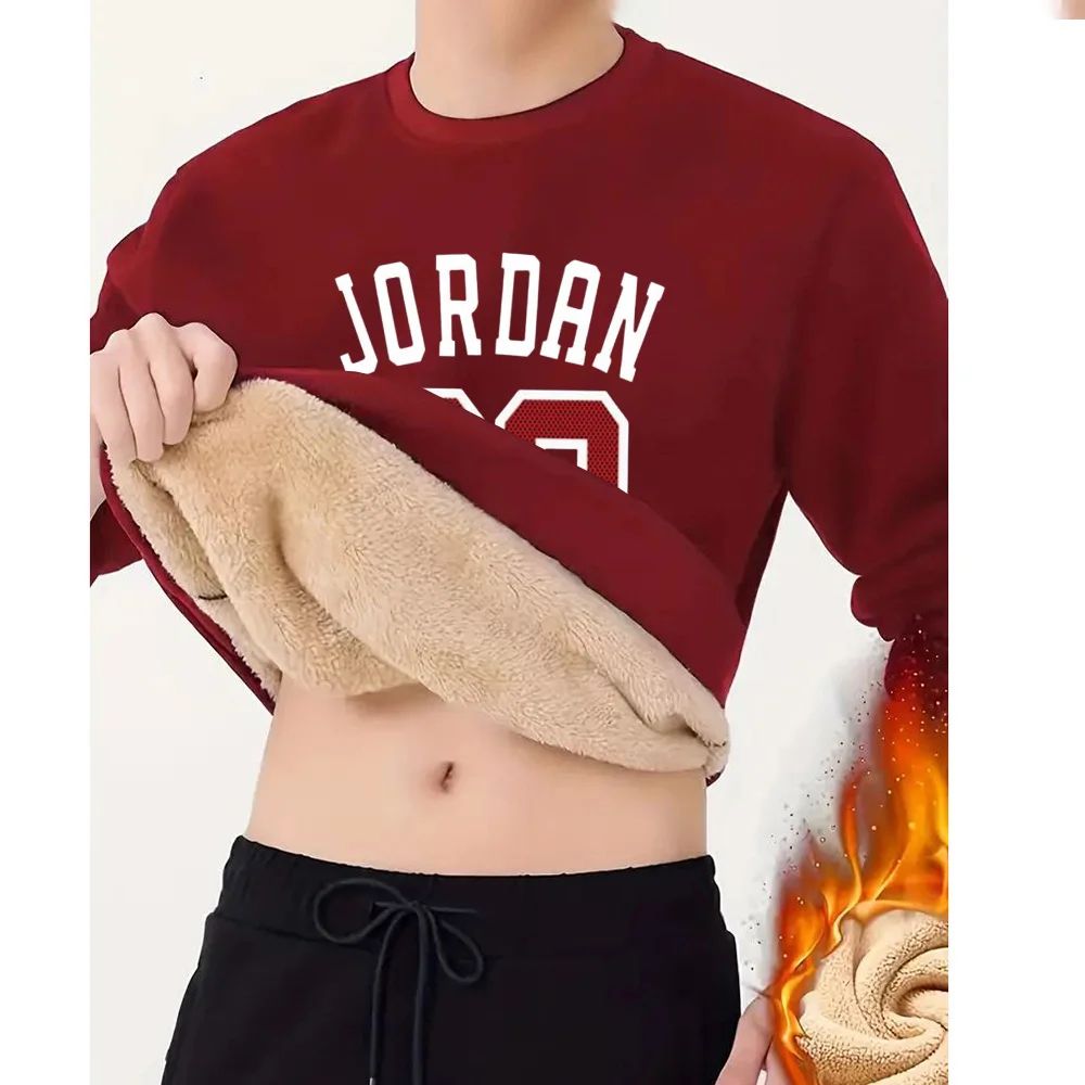 

Add fleece hoodie men big size winter 2024 new warm and fat increase autumn and winter super thick thick men's coat