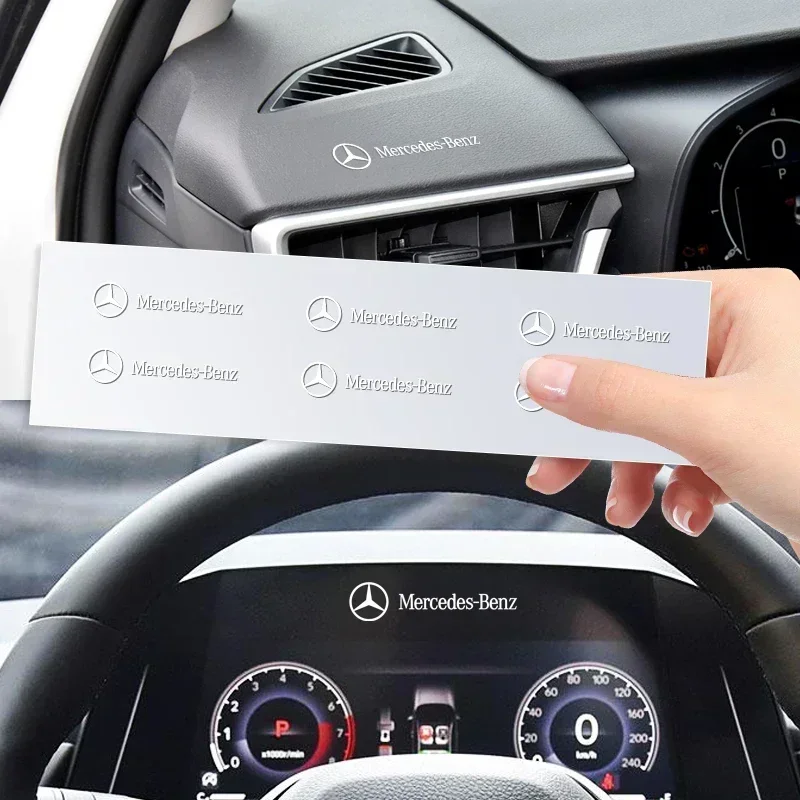 

1/2/5/10 шт. наклейки на руль автомобиля, наклейки для интерьера Mercedes Benz B/C/E/S Class A Class C200L GLC GLE CLA, аксессуары