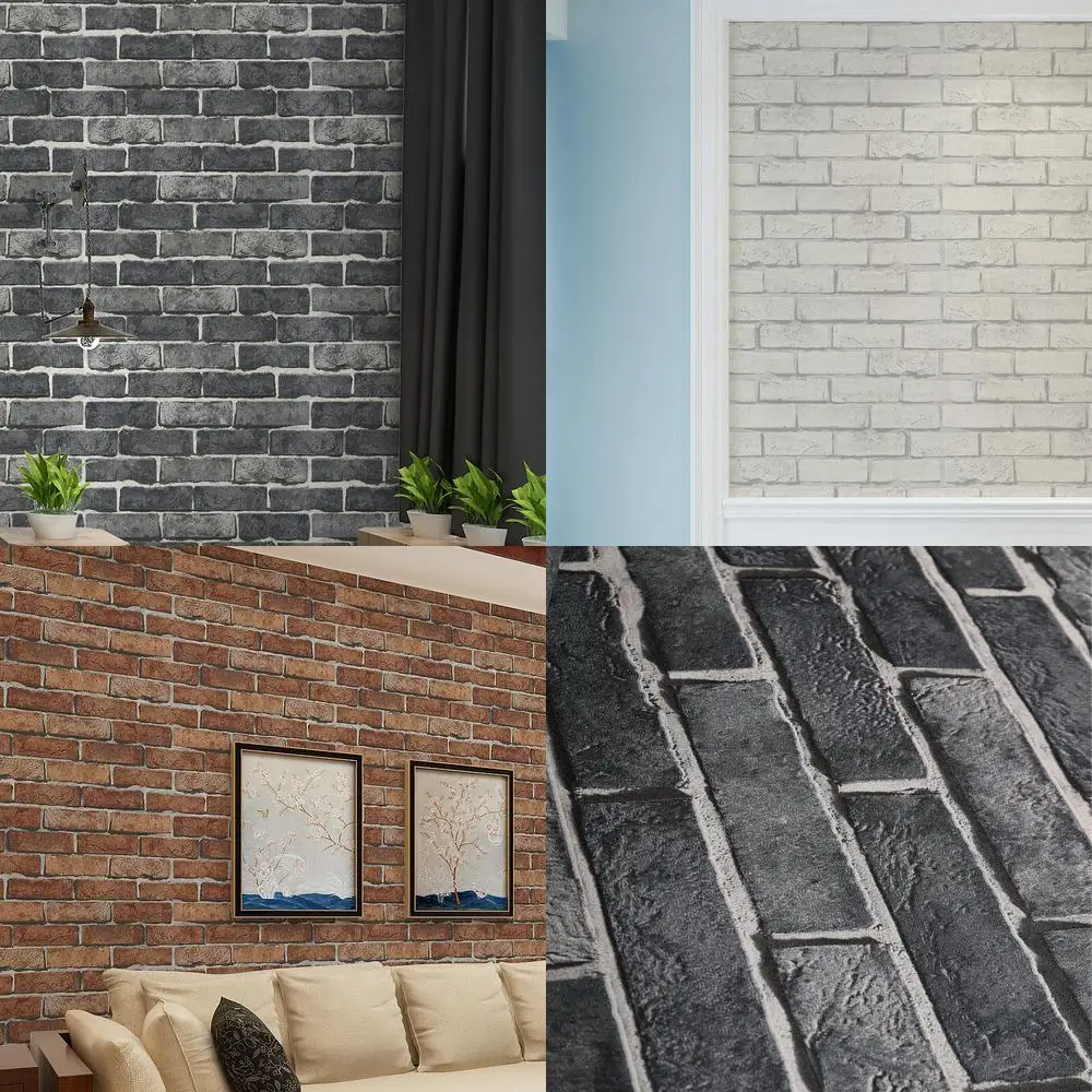 Papel tapiz con diseño de ladrillo de estilo americano para sala de estar, sofá, telón de fondo, comedor, cafetería, Bar, Mural de pared nostálgico Vintage