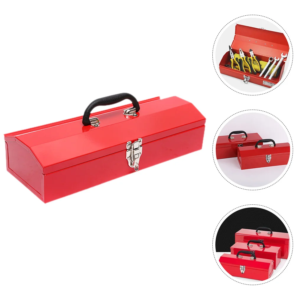 صندوق أدوات عالي التحمل حقيبة تخزين معدنية للميكانيكا أدوات محمولة منظم حاوية أشتات صندوق أدوات ورشة عمل المرآب