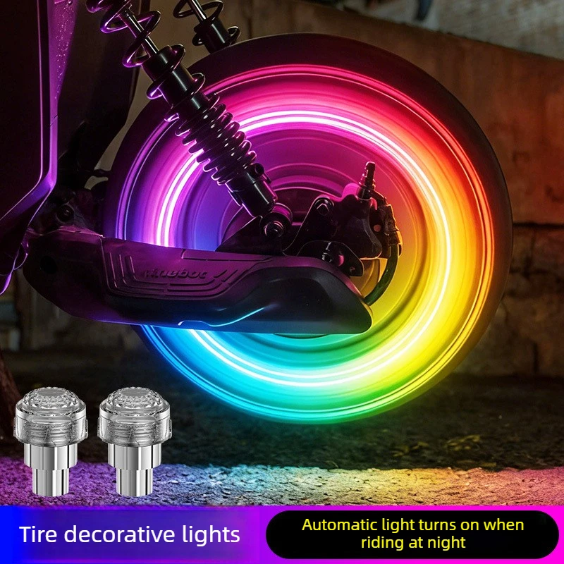 General Motors Hub Tire Valve Light Motorcycle Electric Vehicle Modified Ambient Color Light Luminous Flash Tire Light