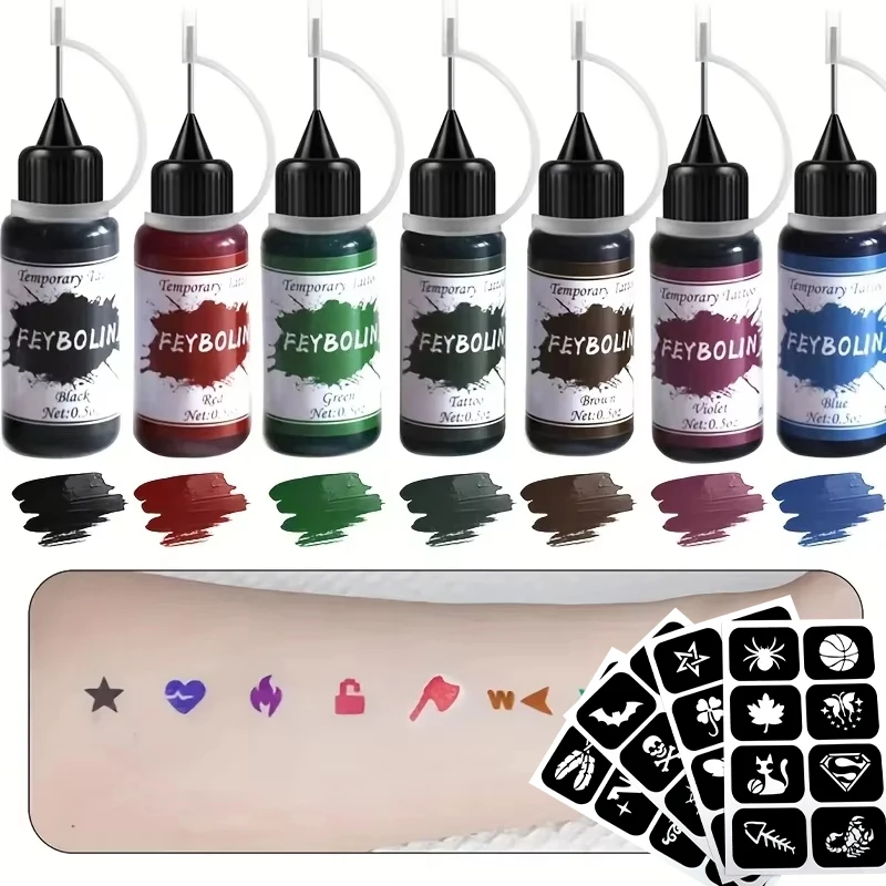 

DIY Semi-Permanent Tattoo Juice Paste,Henna Tattoo For Body Paint DIY Tattoos Temp,DIY Fake Tattoo for Creative Body Art Parties