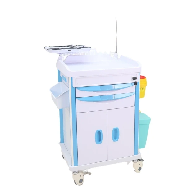 

Silent Heavy-Duty Medical Supplies Trolley ABS Plastic And Metal Material For Drip Fluid Care-Hospital Furniture