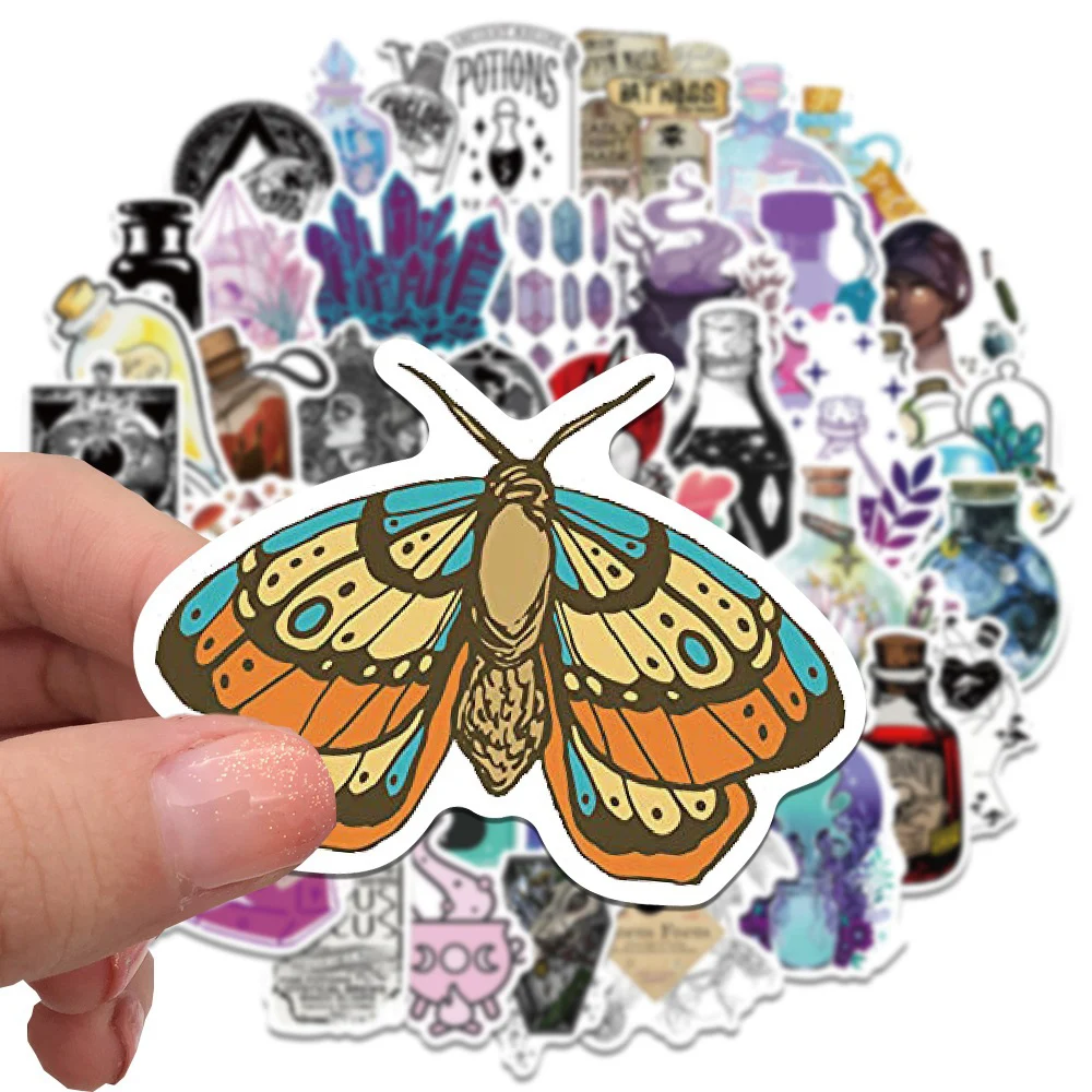 

10/30/50pcs Boho Witchy Apothecary Graffiti Stickers Gothic Witch Tarot Decals Motorcycle Luggage Guitar Cool Sticker Decoration