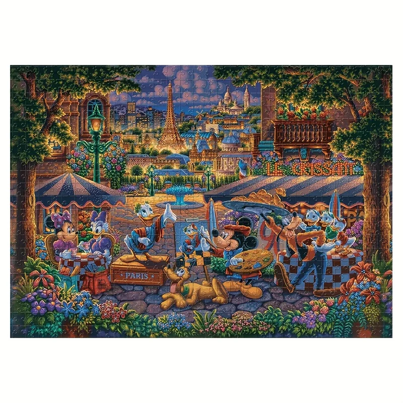 

1000pcs Cartoon Animals Puzzle | Mickey Mouse and Donald Duck, Goofy and Pluto, Wall-Hanging, Adult Family Interactive Game, S
