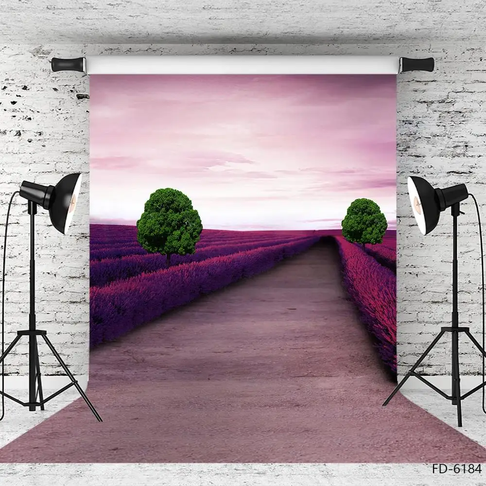 Romantic Lavender Photographic Background Customized Photo Backdrop for Portrait Children Baby Scenic Photophone Photozone