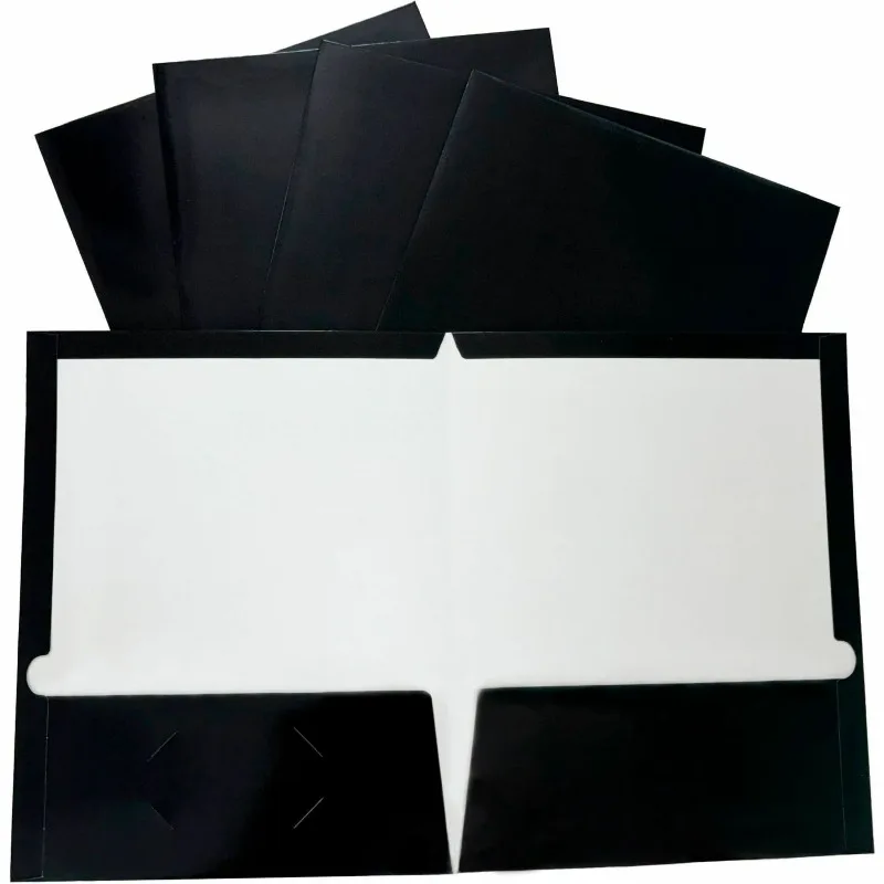 

BSN44425, Laminated Cover 2-pocket Portfolio, 25 / Box, Black