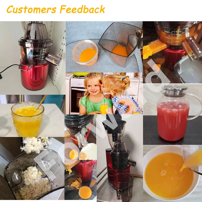 Commercial Electric Slow Juicer Machine 7-Segment Helical Cold Press Extractor Filter Free Easy Clean Fruit Juicer AC-Motor 250W