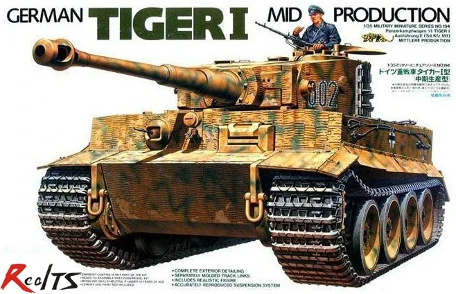 Tamiya 1/35 35194 German Tiger I Mid Production Plastic Model Kit