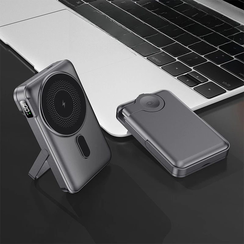 แบตสำรองไร้สาย 10000mAh ชาร์จเร็ว 22.5W สำหรับ iPhone 16 15 14 13 12 11 สำหรับ Apple Watch แบตสำรองแม่เหล็ก