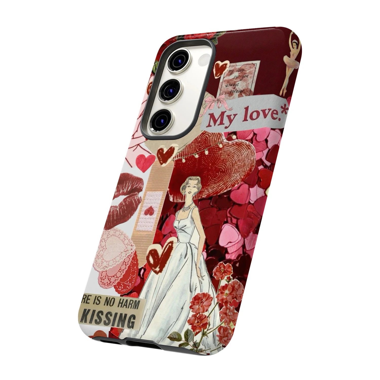 Чехол для телефона Valentines Red Lips для Samsung Galaxy S5 S4 S23 S22 S21 S20 A13 A14 A15 A16 A23 A25 A32 A35 A52 A53 A54 A55 A71 5G