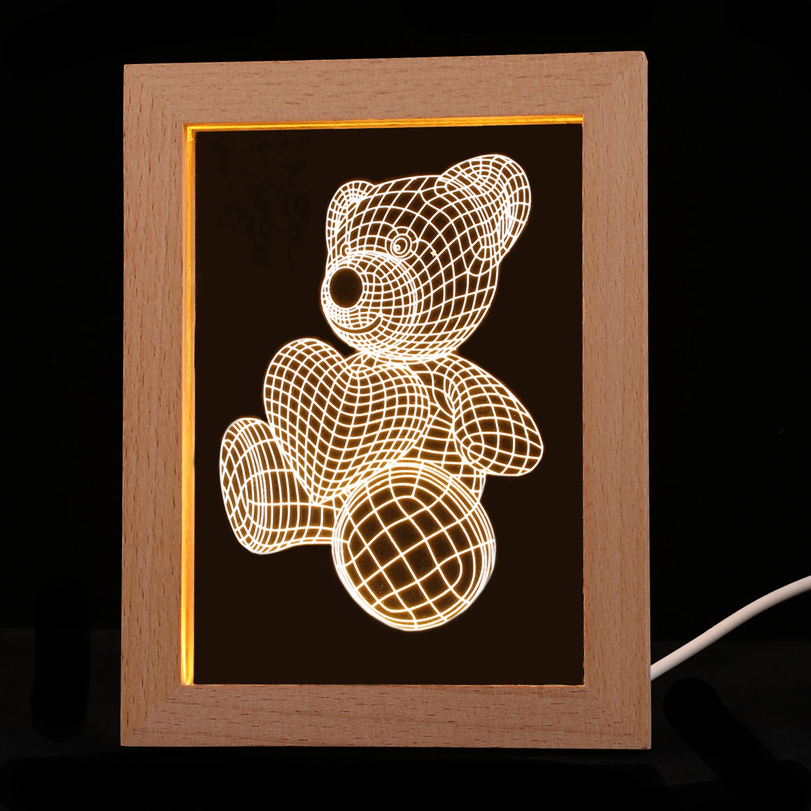 

LED Photo Frame Light Acrylic Wall Decor Night Light Living Room Banquet Gifts Durable Compact nament