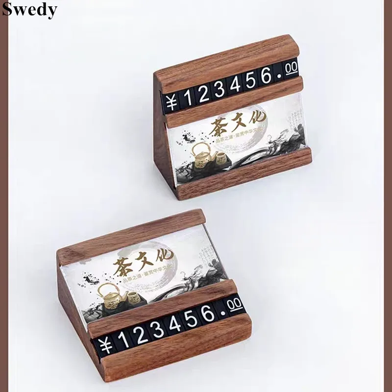 70x57mm Adjustable Number Letter Jewelry Price Cube Tag Block Kit Mini Price Label Paper Sign Holder Display Stand