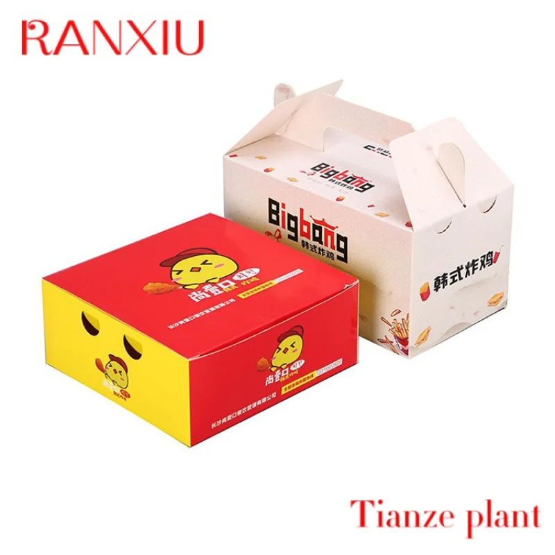 Custom Fried chicken shop paper packaging box fried chicken packaging boxes disposable boxes food packaging