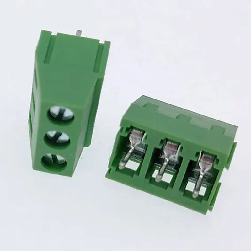 100PCS DG/KF128 5.0mm/5.08 PCB Screw Terminal Block Connector 3Pin Terminals 380V 10A