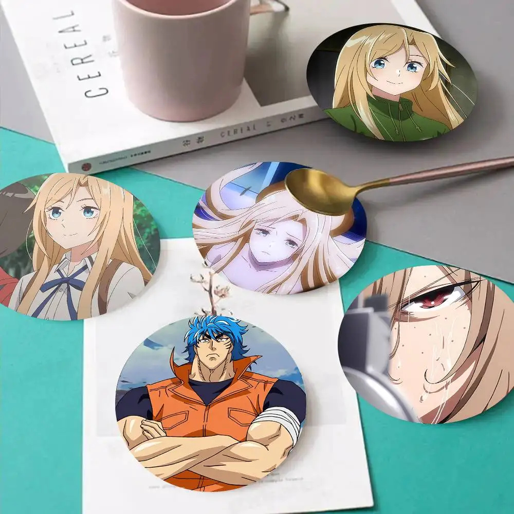 1pc Popular Anime T-TorikoS Wooden Coaster Colour Printing Cup Mat Home Desk Decoration Gifts