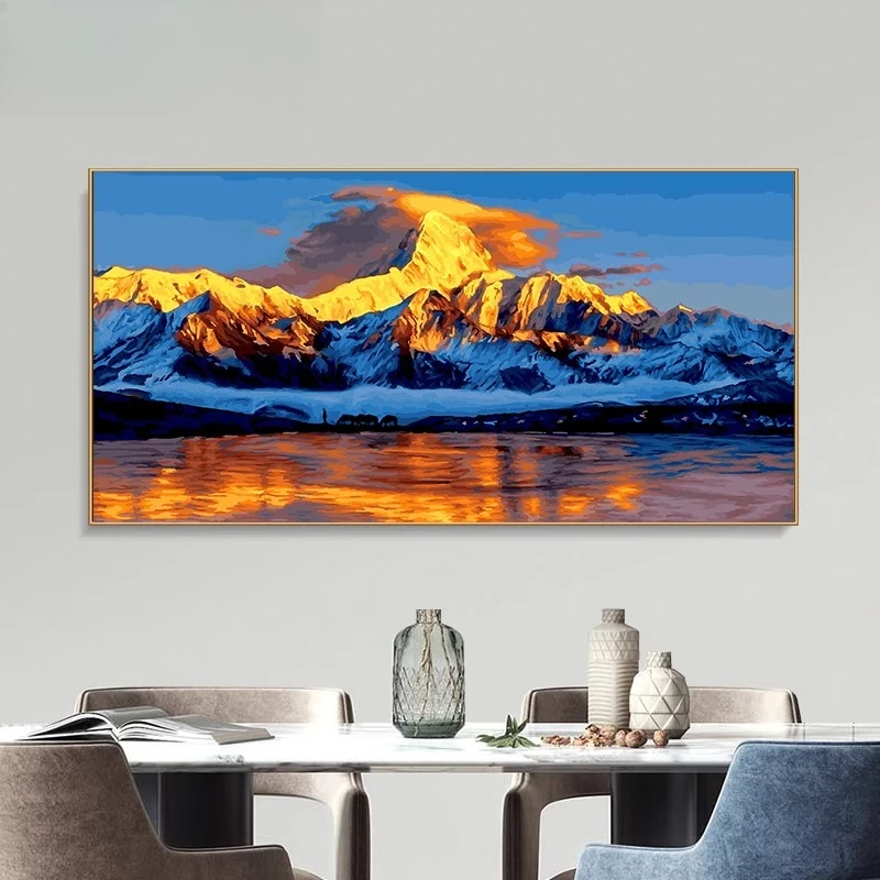 

Digital oil painting DIY coloring hand painted oil painting living room decorative painting