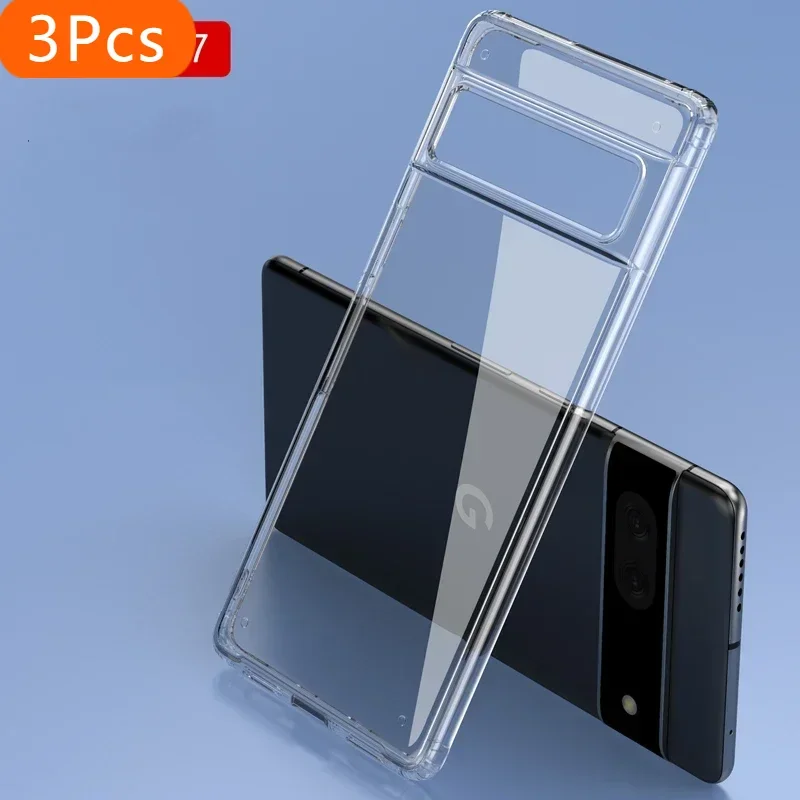 

3 шт. для Google Pixel 7 6 Pro, ультратонкий прозрачный мягкий чехол из ТПУ, прозрачная задняя крышка Pixel 7Pro 6A, чехол для телефона Google Pixel 7A