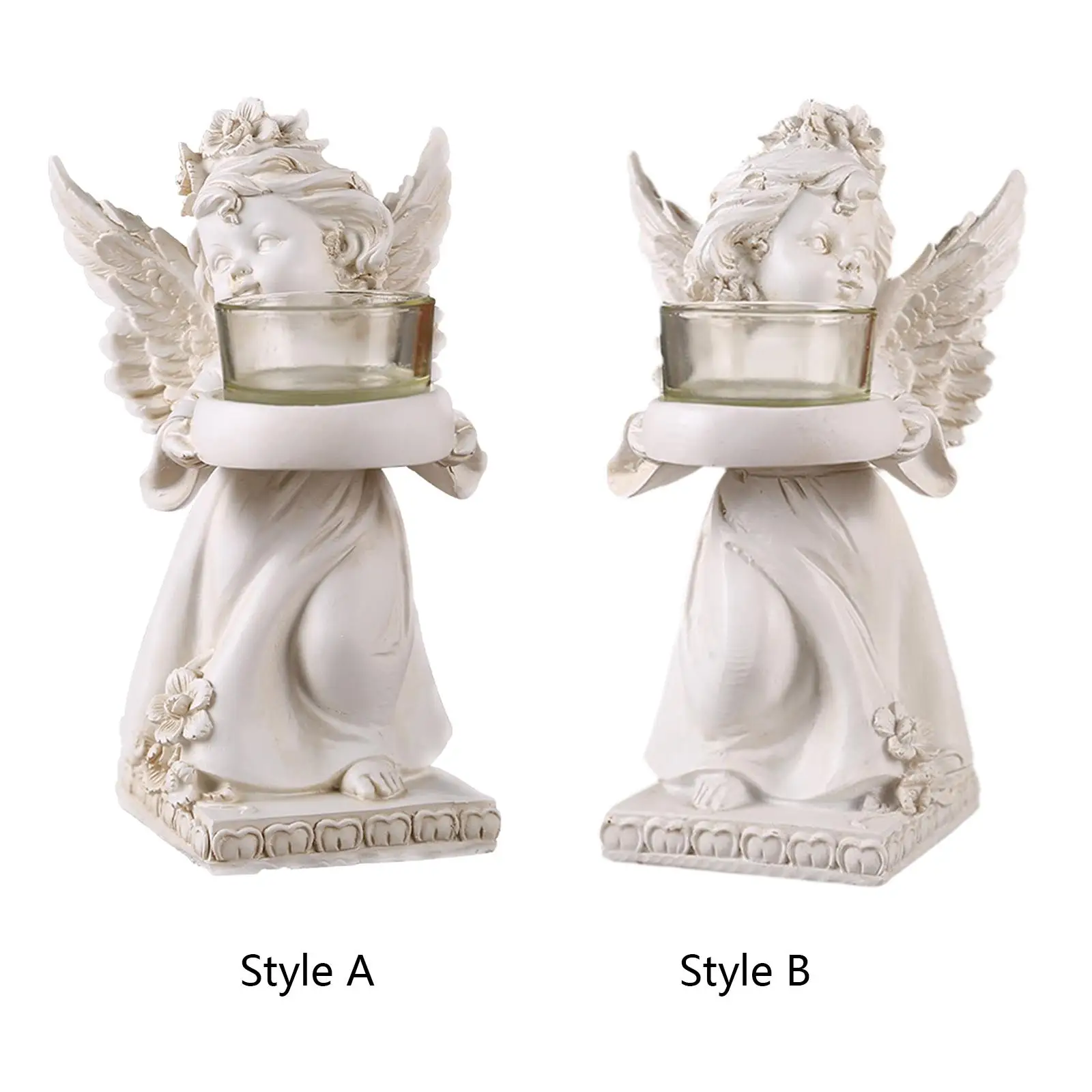 Angel Figurine Candle Stand Tealight Candle Holder Vintage Candlestick Holder