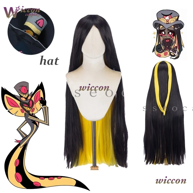 

CosC Sir Pentious Wig Anime Cosplay Wig Hat Nails Hazzbin2 Men Hair High Heat Resistant Sir Pentious Cosplay Free Wig Cap