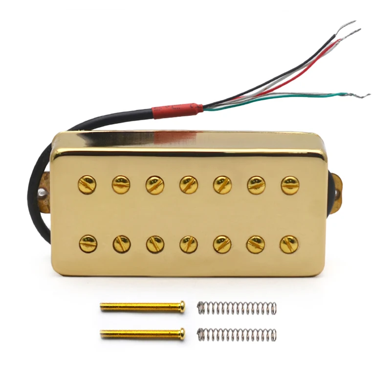 7 String LP Guitar Humbucker Pickup 8.5K/14K Dual in Line Slotted Screw Coil Splitting for Electric Guitar Black/Gold/Chrome