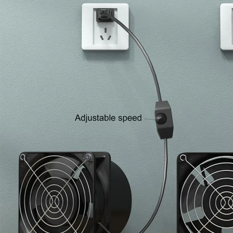 Exhaust Fan Duct Air Ventilation Blower Window Extractor Toilet Kitchen Industrial Fan Adjustable Speed with Duct Hose E7CB