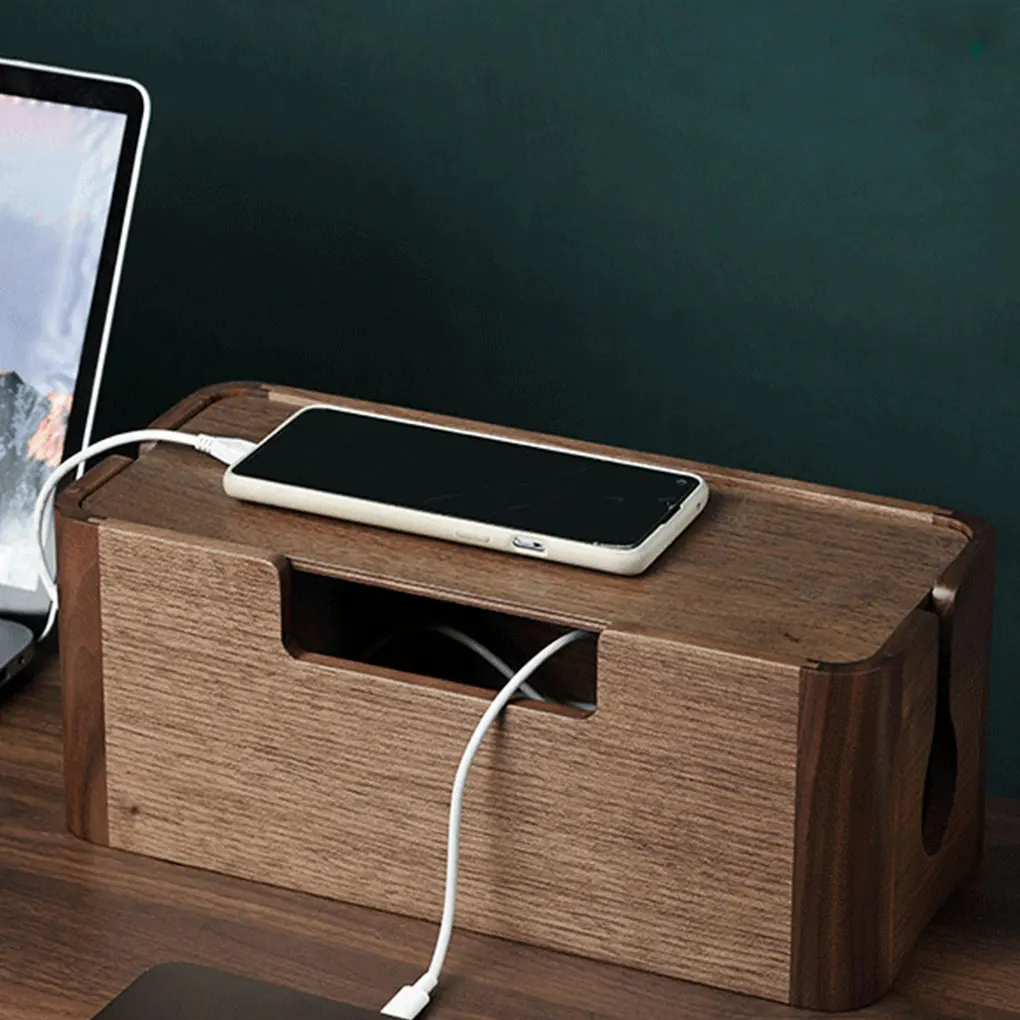 Practical And Elegant Solution For Cable Management Wooden Cable Management Box Wide Application