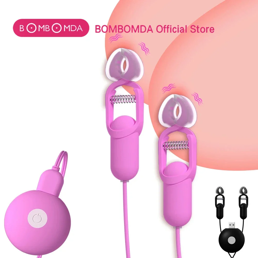 

10 Speed Vibrating Nipple Clamp Vibrator for Women Breast Massage Fetish to Breast Labia Clip Stimulation Massager Bdsm Bondage