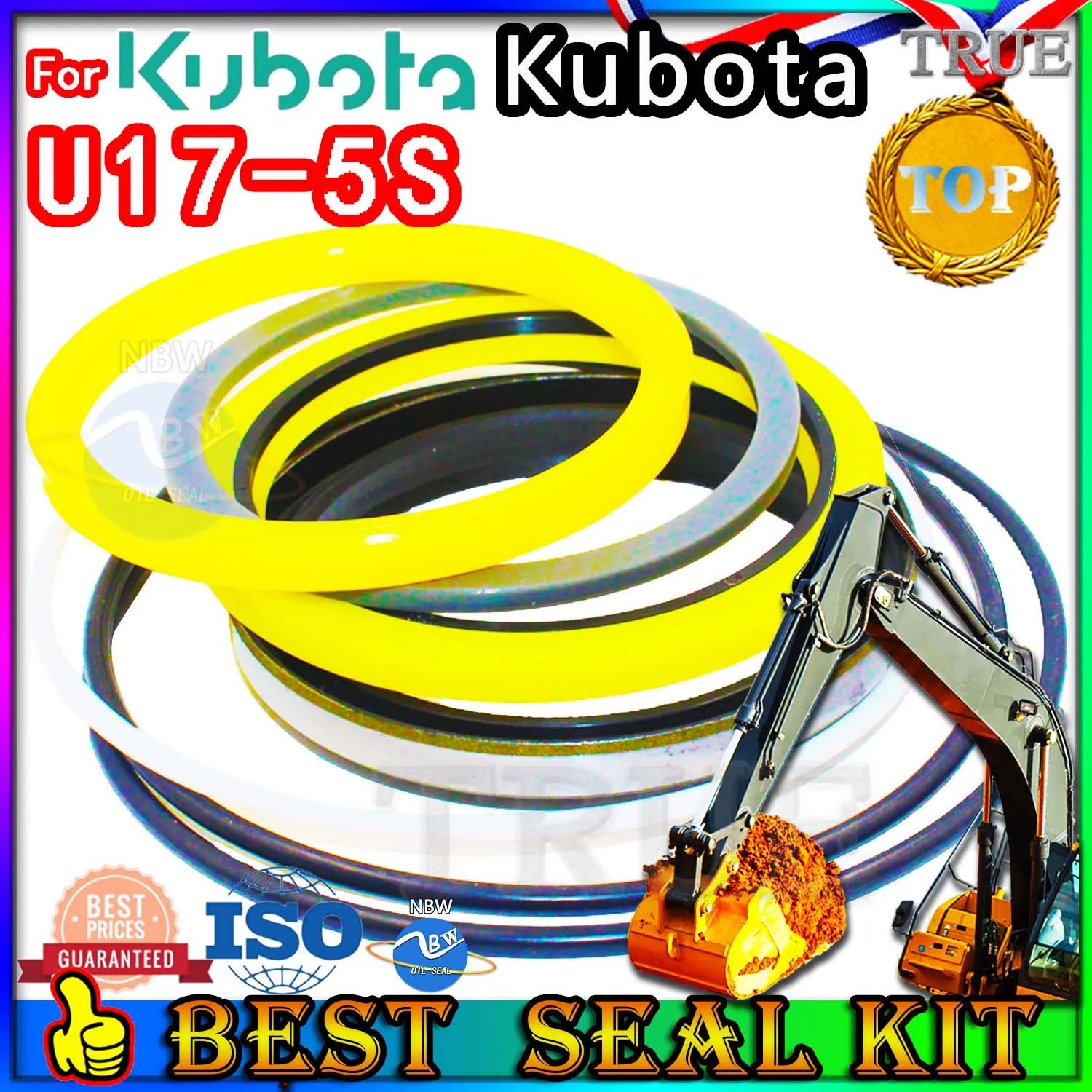 

For Kubota U17-5S Oil Seal Repair Kit Boom Arm Bucket Excavator Hydraulic Cylinder U17 5S gearbox Mojing Fluoro rubber Main Pump