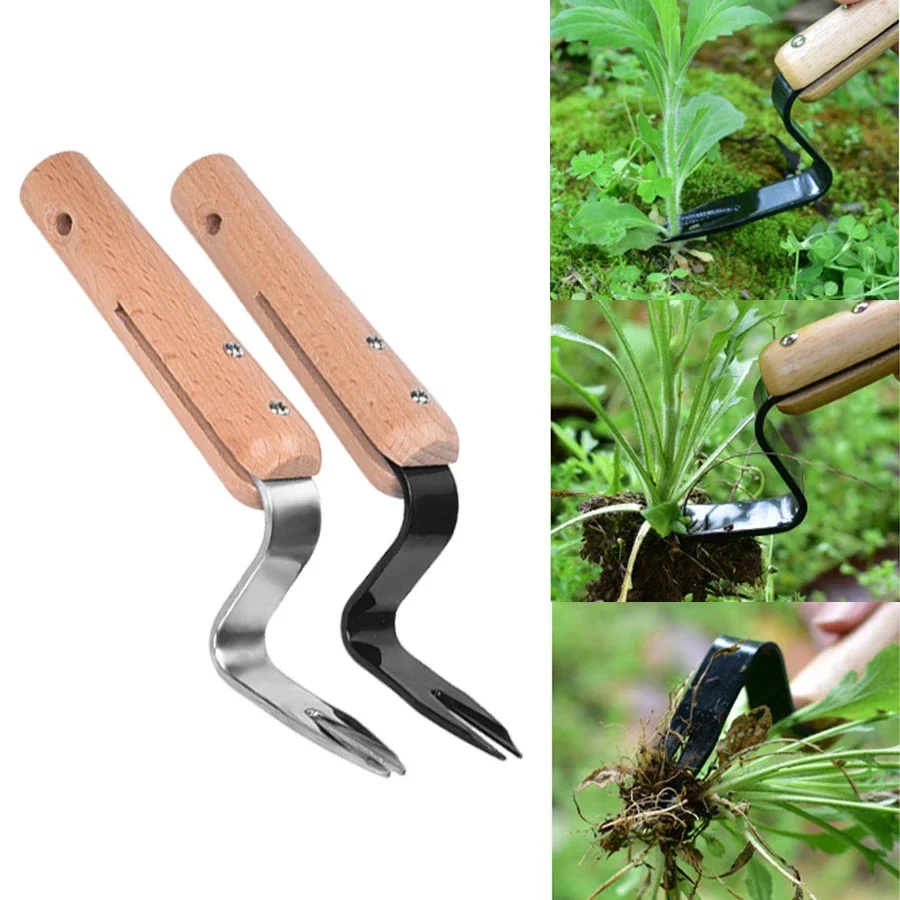 Effortless Weed Removal Tool Handheld Dandelion Puller & Garden Fork Durable Metal Construction Lawn Care Loose Soil Dripping