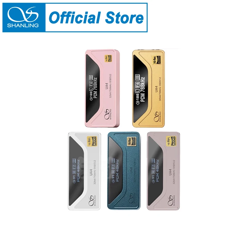 SHANLING UA4 Blue Portable USB DAC AMP Headphone Amplifier Hi-Res Audio ES9069Q Dual RT6863 PCM768 DSD512 3.5/4.4mm Output