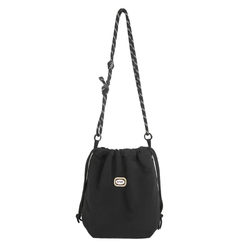 

Быстросохнущая спортивная нейлоновая сумка на плечо, однотонная повседневная сумка через плечо на шнурке, сумка для монет в корейском стиле, мужской пакет для мобильного телефона