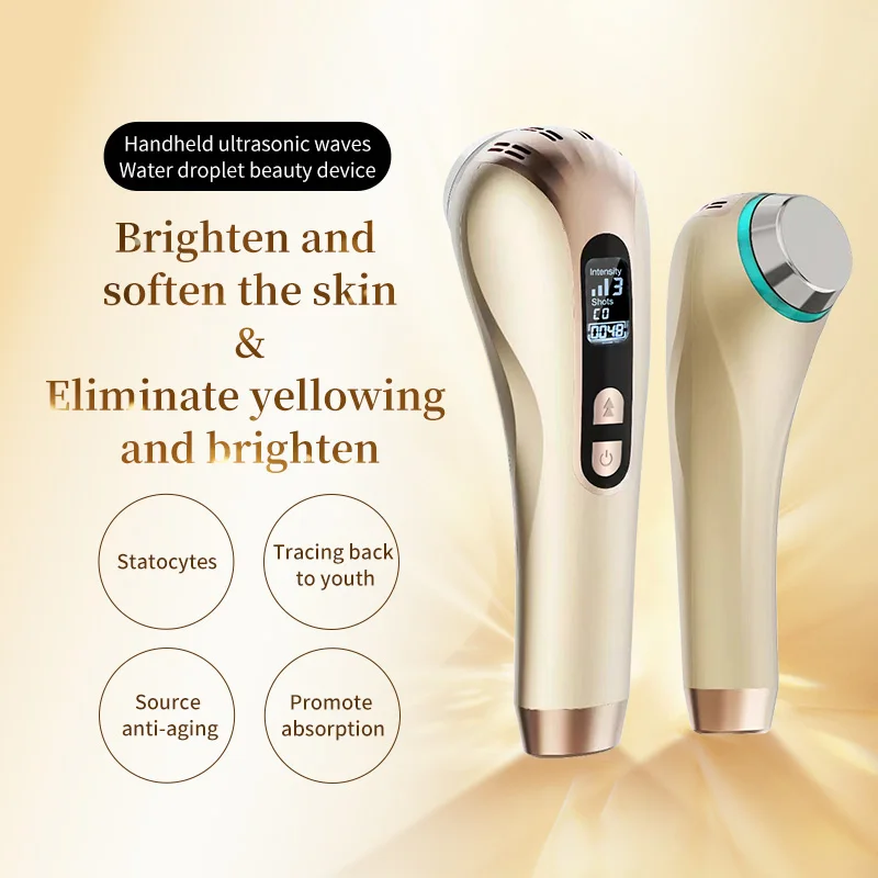 Dispositivo ultrassônico de cuidados com a pele, 10mhz, radiofrequência elétrica facial com ems, levantamento facial, anti-rugas, beleza, massageador de cuidados com a pele