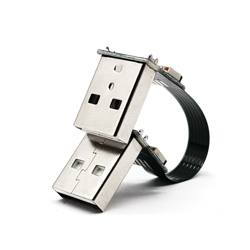 

0.05M-1M dual head USB data cable, flat and ultra-thin detachable connection cable, laptop set-top box, car data cable