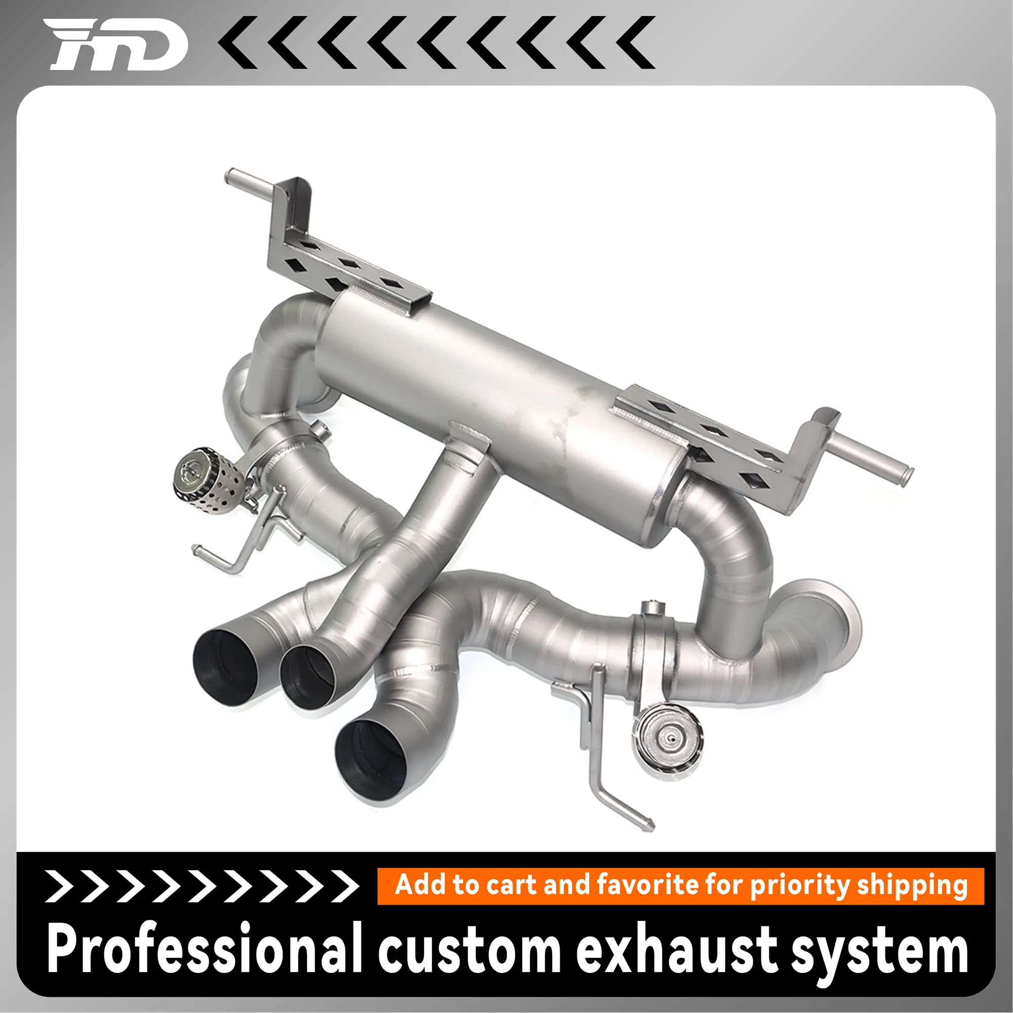 

HMD Titanium alloy sandblasted tail valve exhaust Performance Catback for Lamborghini Aventador LP740 Muffler