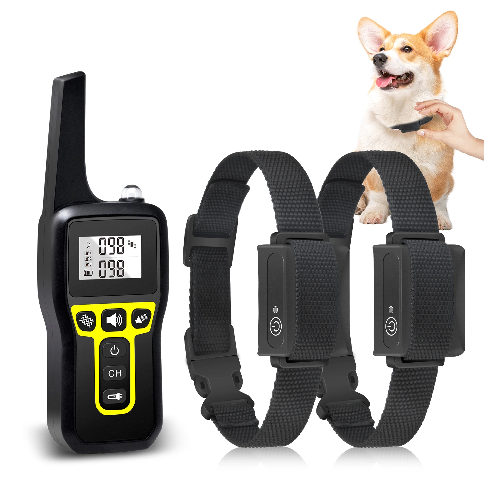 

No Shock Vibration Dog Training Collar 1000M Remote Anti Bark Collar Rechargeable Waterproof Vibration Collar for All Dogs