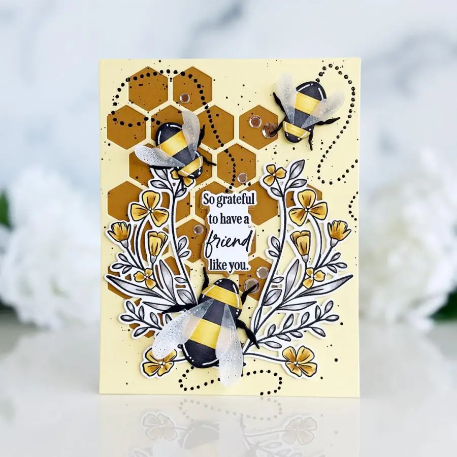 Bumblebee Metal Cutting Dies for DIY Making Card Scrapbook Embossed Paper Album Craft Supplies Template Decoration view 6