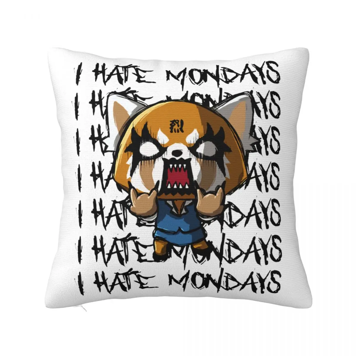 Aggretsuko Aggressive Retsuko I Hate Monday Pillow Covers Home Cushion Case Creative Decorative Pillow Cover 40*40