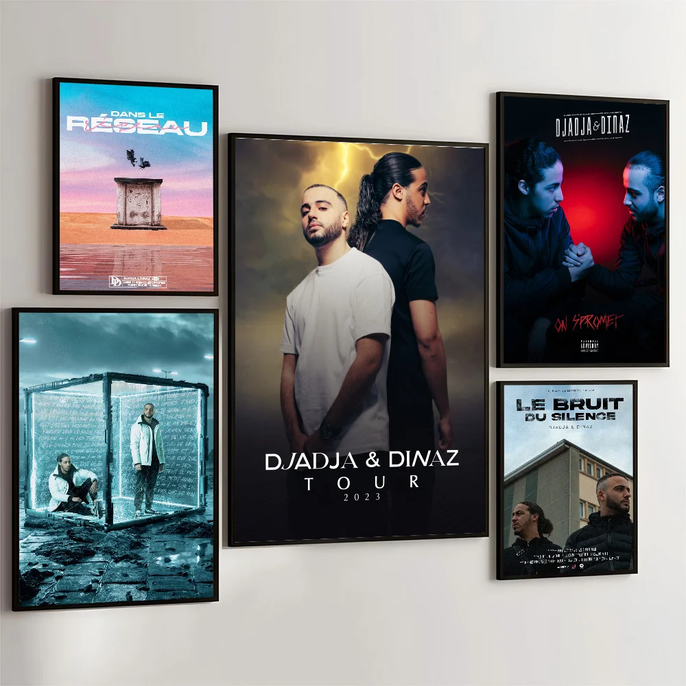 Affiche de Chanteur de Film Djadja Dinaz, Autocollant en Papier Kraft Rétro, Art Mural Esthétique 73, à Faire Soi-Même, 1 Pièce