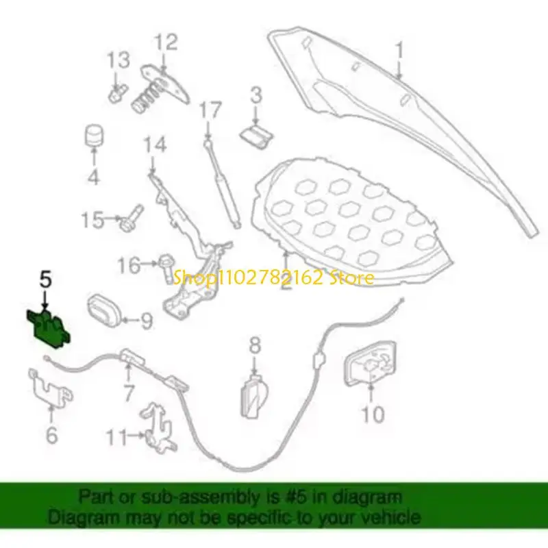 

547B Vehicle Hood Locking Device Vehicle Front Bonnet Latchs Safe Lock for S80 V70 XC70 2007-2015 Easy Installation 31298609