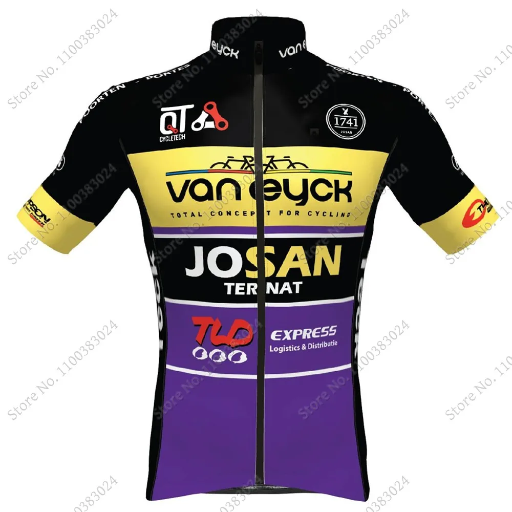 Wielerteam Van Eyck Sport Josan 2023 Cycling Jersey Set Clothing Mens Road Bike Shirts Suit Bicycle Bib Shorts MTB Ropa